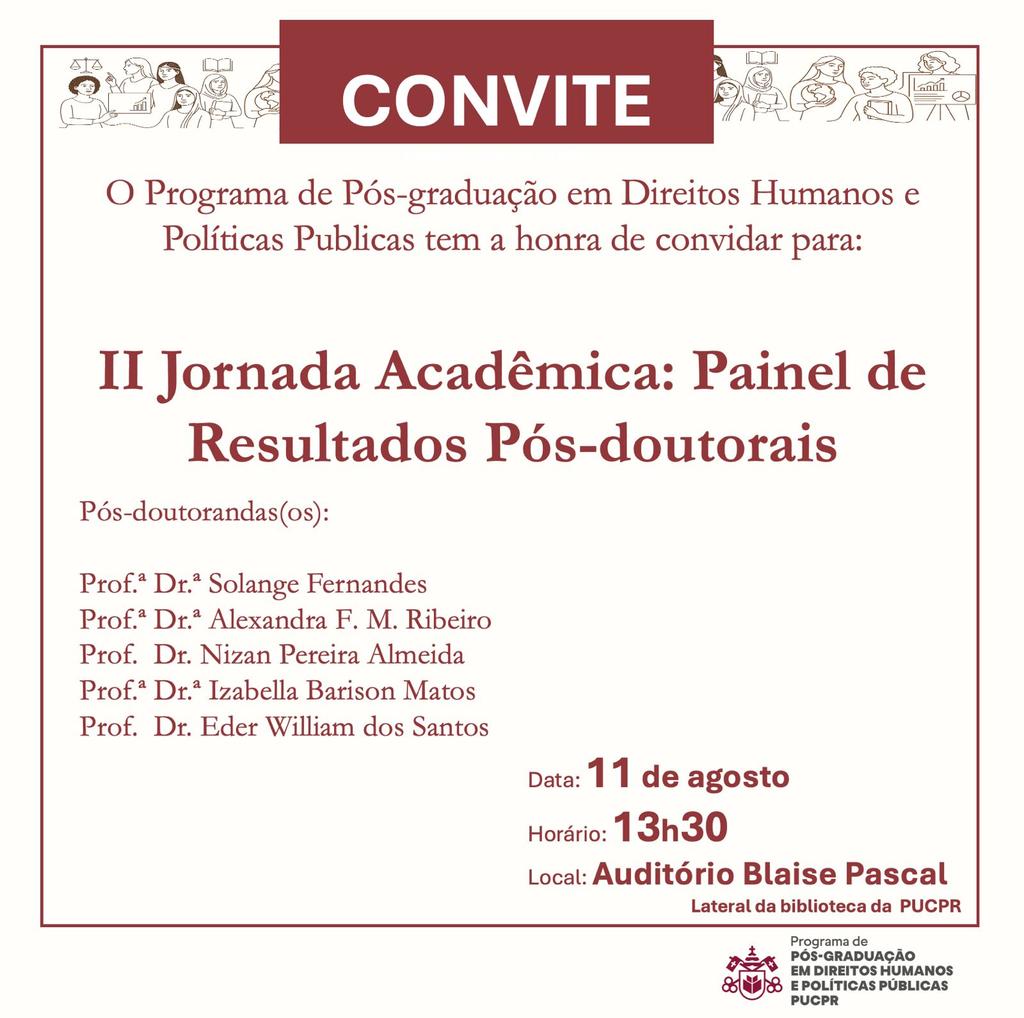 eder_william's tweet photo. PÓS-DOUTORADO | Pentecostalismo, Direitos Humanos e Políticas Públicas 

É com alegria e responsabilidade acadêmica que compartilho minha participação na II Jornada Acadêmica: Painel de Resultados Pós-doutorais, promovida pelo Programa de Pós-Graduação em  Direitos Humanos https://t.co/IVCtylVnv6