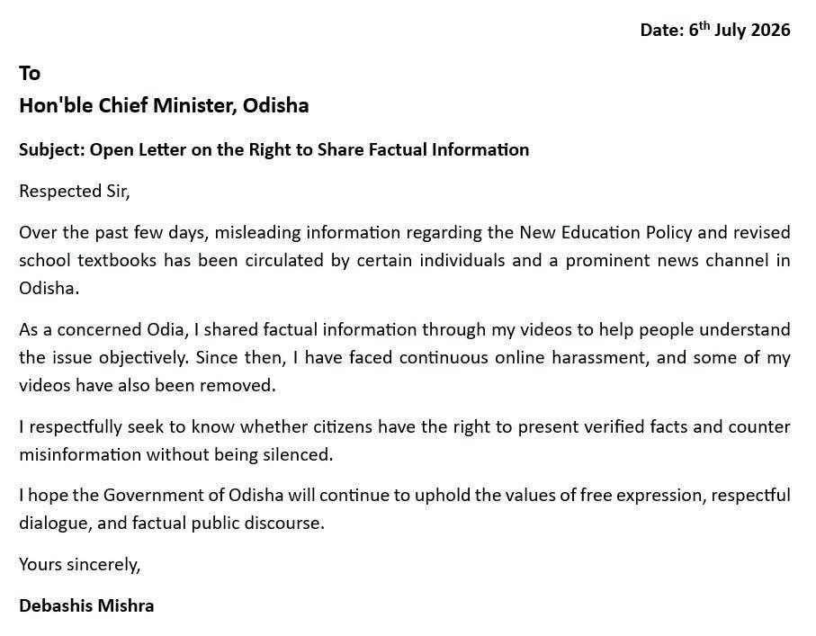 pramoddigal1's tweet photo. @CMO_Odisha

@otvnews
@newsroom
@ArgusNews_in
Open Letter to the Hon'ble Chief Minister, Odisha@

As a proud Non-Resident Odia, I have written to the Hon'ble Chief Minister seeking clarity on a simple question: https://t.co/6i1ssiewhM