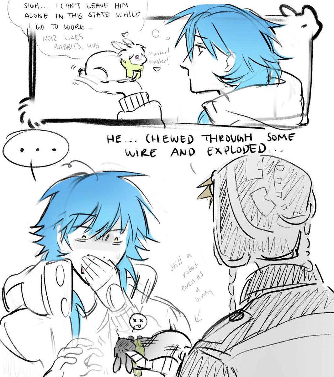 sezuny's tweet photo. #dmmd separation anxiety got him nooo 😭😭 https://t.co/uYWX7n2MuA