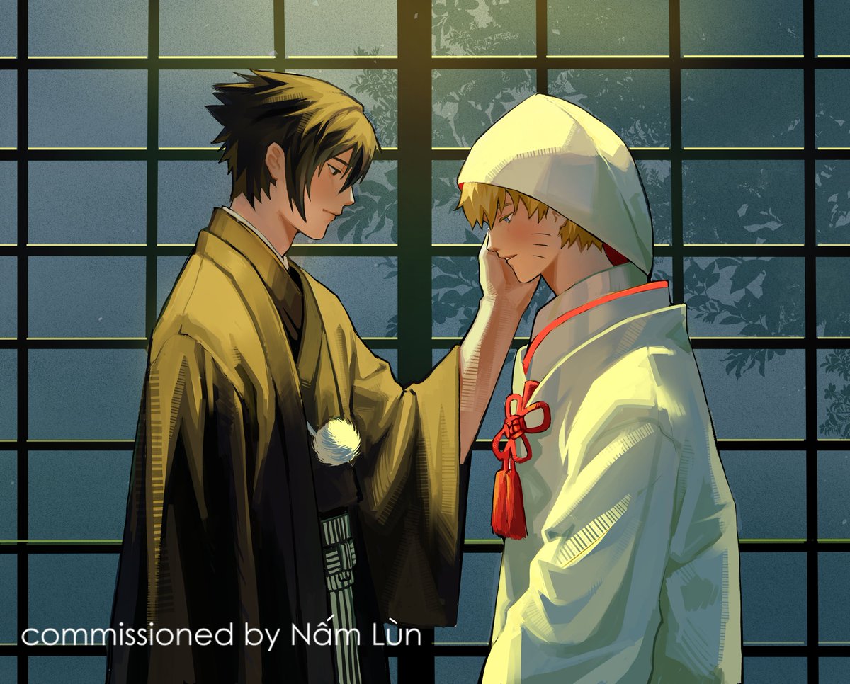 nam_lunn10's tweet photo. Commisson by Nấm Lùnn😭🫶🫶
Artist: @wll06_wll My Love🥺💖💖
AU: Clan marriage💍💍 
#sasunaru https://t.co/D3aSqlcVHl
