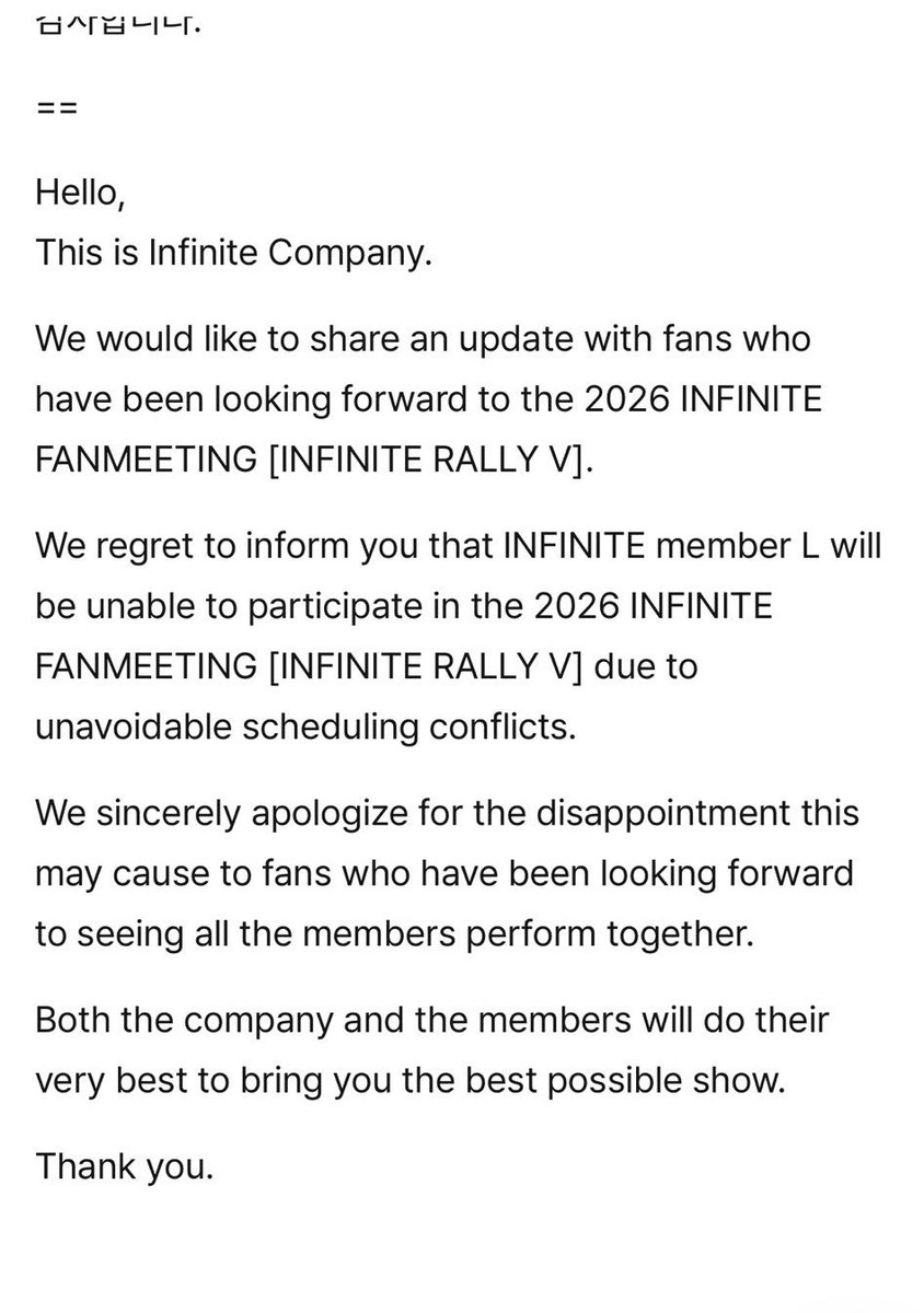 inspiritof's tweet photo. i saw “hello, this is infinite company” and almost threw up and then saw the news and want to cry https://t.co/ktKvHMqrsy