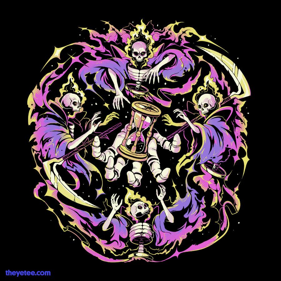 denfaminicogame's tweet photo. 『スレスパ2』ネクロバインダーが4人がかりで"破滅”を溜めまくるTシャツが販売中。マルチプレイ最強構成のデザイン
https://t.co/oqxHUgF1D3

海外のRTAイベントにちなんだ限定グッズ。溜めた“破滅”を一気に火力に変えるカード「刻限」も描かれており、スピードランがはかどりそう https://t.co/5EtC9Llgma