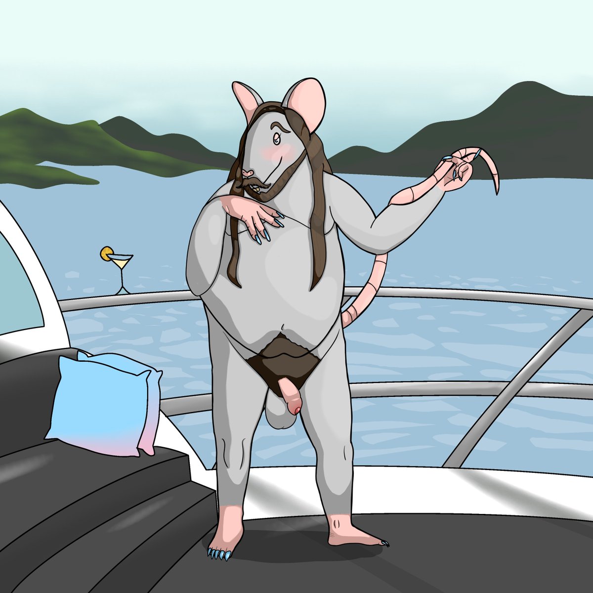 Lite_at_Nite's tweet photo. My first official drawing of my Rat Sona NSFW 🔞
Background done by my handsome boyfriend 
❤️@Ericphoria 💙 https://t.co/4zy91brmEA