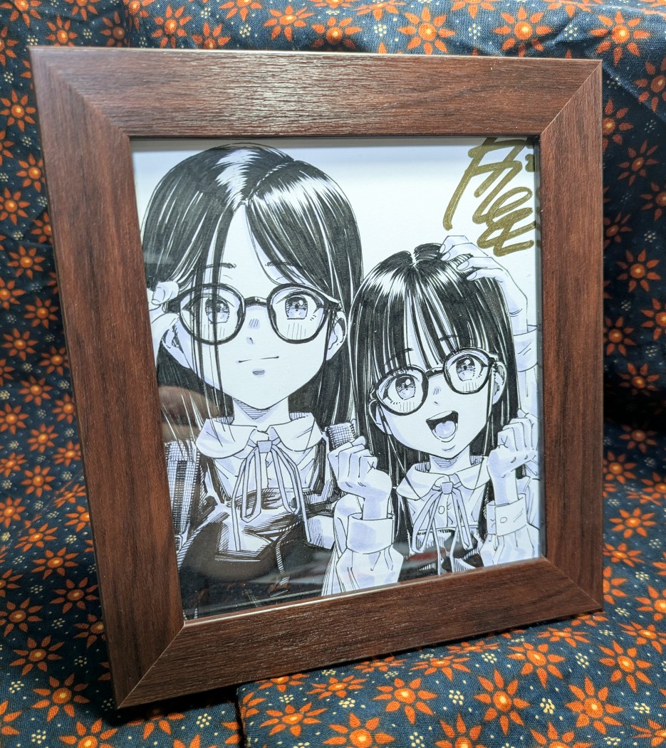 先週阪神百貨店のガガイモ展にお邪魔しまして 運よく手描き色紙を