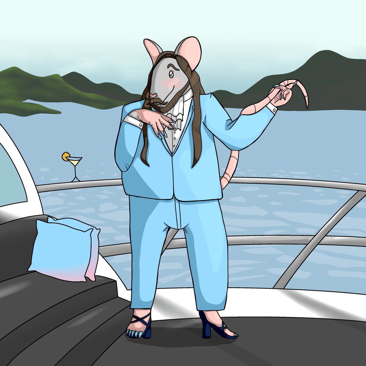 Lite_at_Nite's tweet photo. My first official drawing of my Rat Sona NSFW 🔞
Background done by my handsome boyfriend 
❤️@Ericphoria 💙 https://t.co/4zy91brmEA