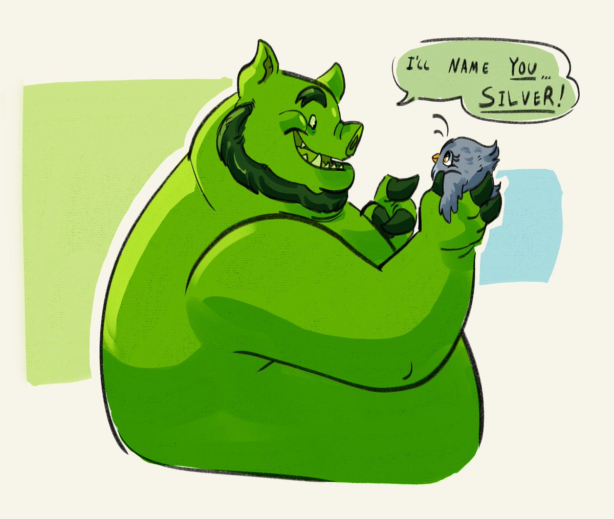 gargan_tula's tweet photo. Been seeing SO many angry birds on my feed lately, but one post stood out the most and that was @BrowniePistacho 's AU where Silver was adopted by Leonard // King mudbeard and if you know ME, I am A HUGE SUCKER for found family AUs so I had to draw it
#angrybirds #angrybirdsart https://t.co/167jz1OIw1