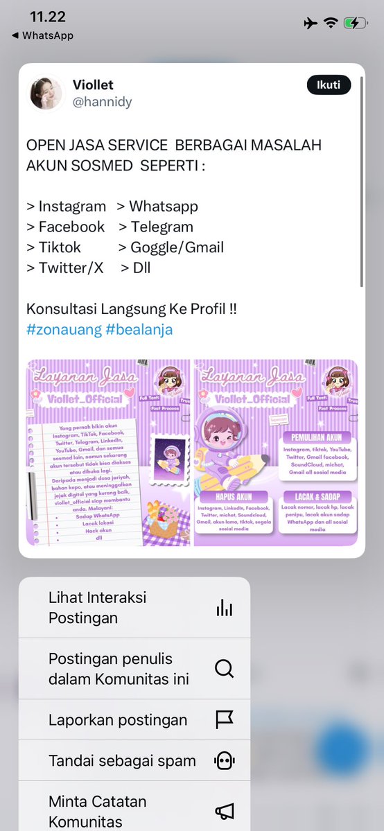 jaeminwinkle's tweet photo. ❗️UPDATE, akun penipu inii @hannidy masih aktif dan gantii display name hatii hatiii yaa temaan timuun #bealanjaㅤ #zonauangㅤ https://t.co/8YKFYJgXKj