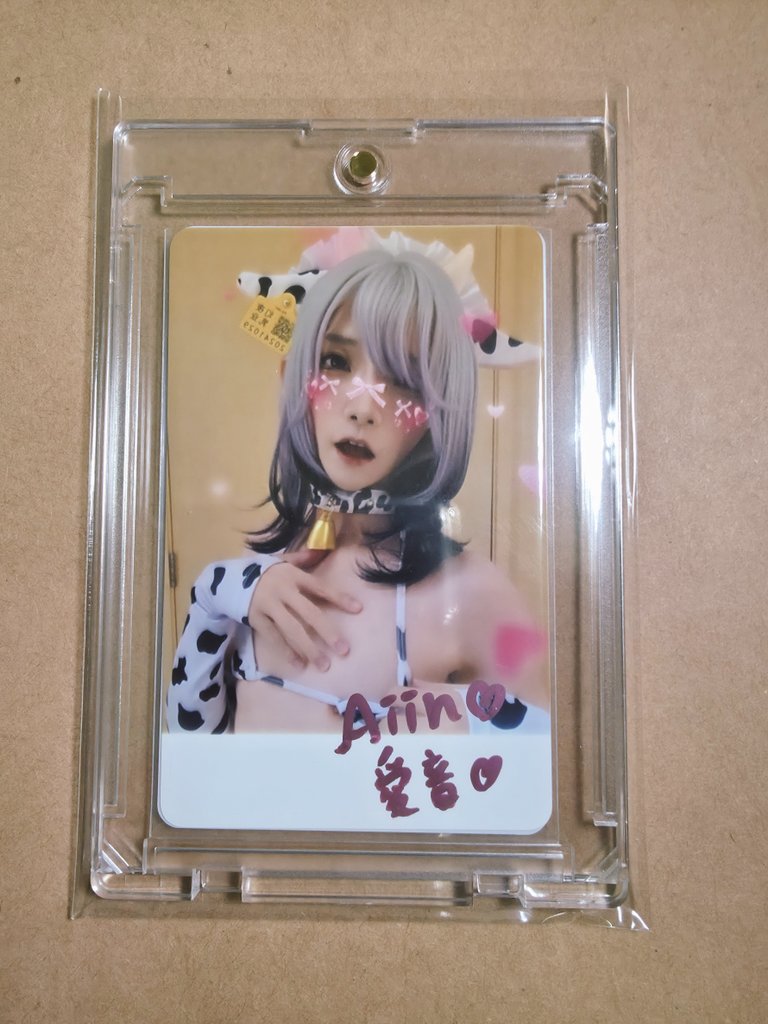 AIIN_femboy's tweet photo. 這次送粉絲的收藏卡，一樣會有nfc連結到影片，數量5個
活動辦法：
1.按愛心❤️
2.留言包含（想要）
ps.會用交貨便的方式寄（抽中會跟你要姓名+電話）
截至到2026／07／12 晚上23：59前
#男の娘 #偽娘 #粉絲福利 https://t.co/LUKvRwXevW