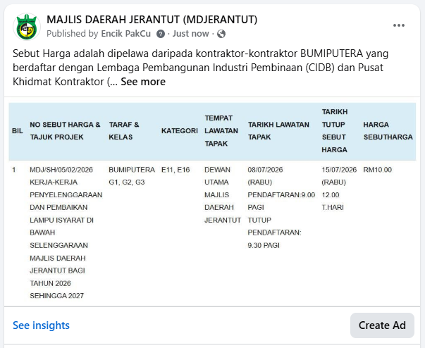 MDJerantut's tweet photo. IKLAN SEBUTHARGA MDJ/SH/05/02/2026
https://t.co/ybrOgUz0Hw https://t.co/I8R6ioEmcK