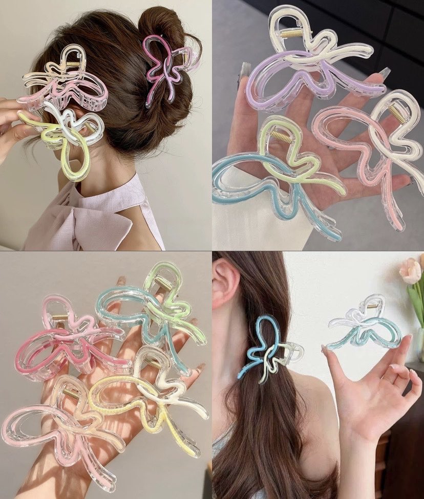 citrngn's tweet photo. ✨ Bikin Gaya Rambut Makin Cantik dalam Hitungan Detik! 🎀

Lagi cari jepit rambut yang estetik dan kekinian? 💕
Hair Claw Ribbon ini hadir dengan desain pita transparan yang super lucu, bikin penampilan langsung terlihat lebih manis dan elegan. https://t.co/s9JB9KuJGV