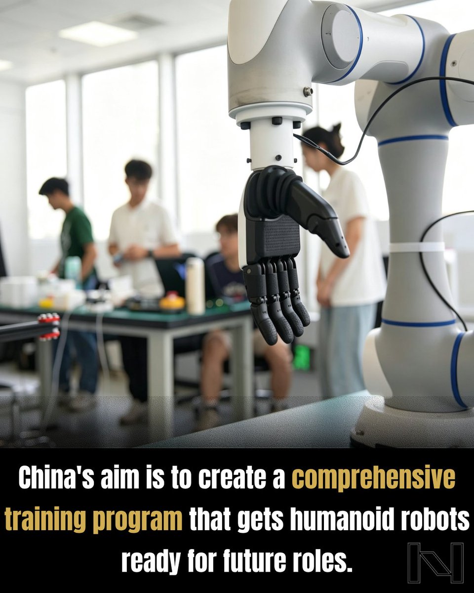 NeuralfinTechAI's tweet photo. China has inaugurated a humanoid robot training school in Hangzhou, designed to prepare robots for real-world applications across multiple industries.

Follow NeuralFin for more information. https://t.co/e3tFT1t2sU