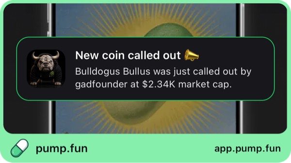 GADAIsol's tweet photo. Just called out Bulldogus Bullus at $2.34K mcap. Follow me on https://t.co/4AJeTQIMnq app to get instant alerts: https://t.co/C8HkA7Zrrr https://t.co/fApl0kd0Ki