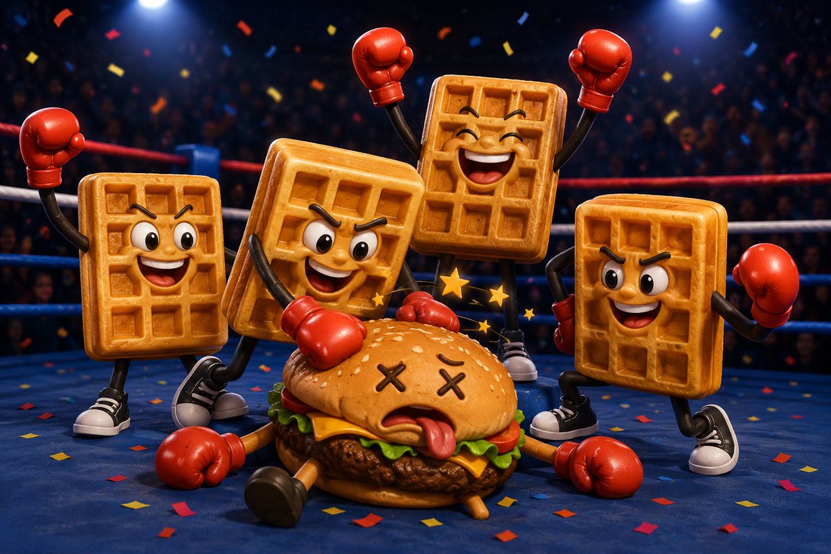 Brooo000k's tweet photo. @YankeeGunner @PoznanInMyPants Belgian waffles > American burgers 
🤪 https://t.co/oX6VcdCaCM