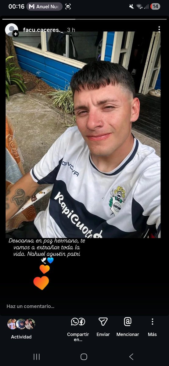 facutuits's tweet photo. de hablar todos los dias, y de un dia para otro no estés más, que no caigo, y no quería creerlo porque no quería despedirme de vos hermano, te voy a extrañar siempre, voy a extrañar jugar con vos al fútbol, y todo los momentos que pasamos, descansa en paz hermano. 5'7'26🕊 https://t.co/IvaCXtmqPD