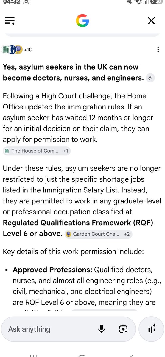 BlueRepublican_'s tweet photo. So let me get this straight.

British graduates are struggling to find graduate jobs.

Young people are burdened with record housing costs and stagnant wages.

NHS waiting lists remain high.

Yet asylum seekers who have waited can now apply to work in graduate-level professions. https://t.co/I87T8fYg3O