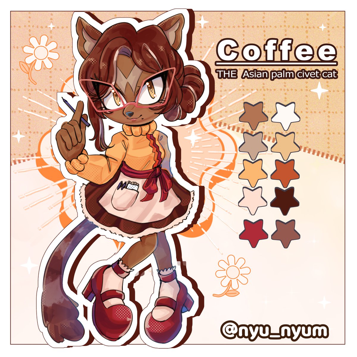 CoffeeCatVT's tweet photo. Vtuber vs Species!
Cata is based on the Asian Palm Civet, also known as the musang in the Philippines! I love these special little critters so much. There's even a legend from the Bagobo people about a talking trickster civet named Lakivot! https://t.co/Tq0BJqEPxw