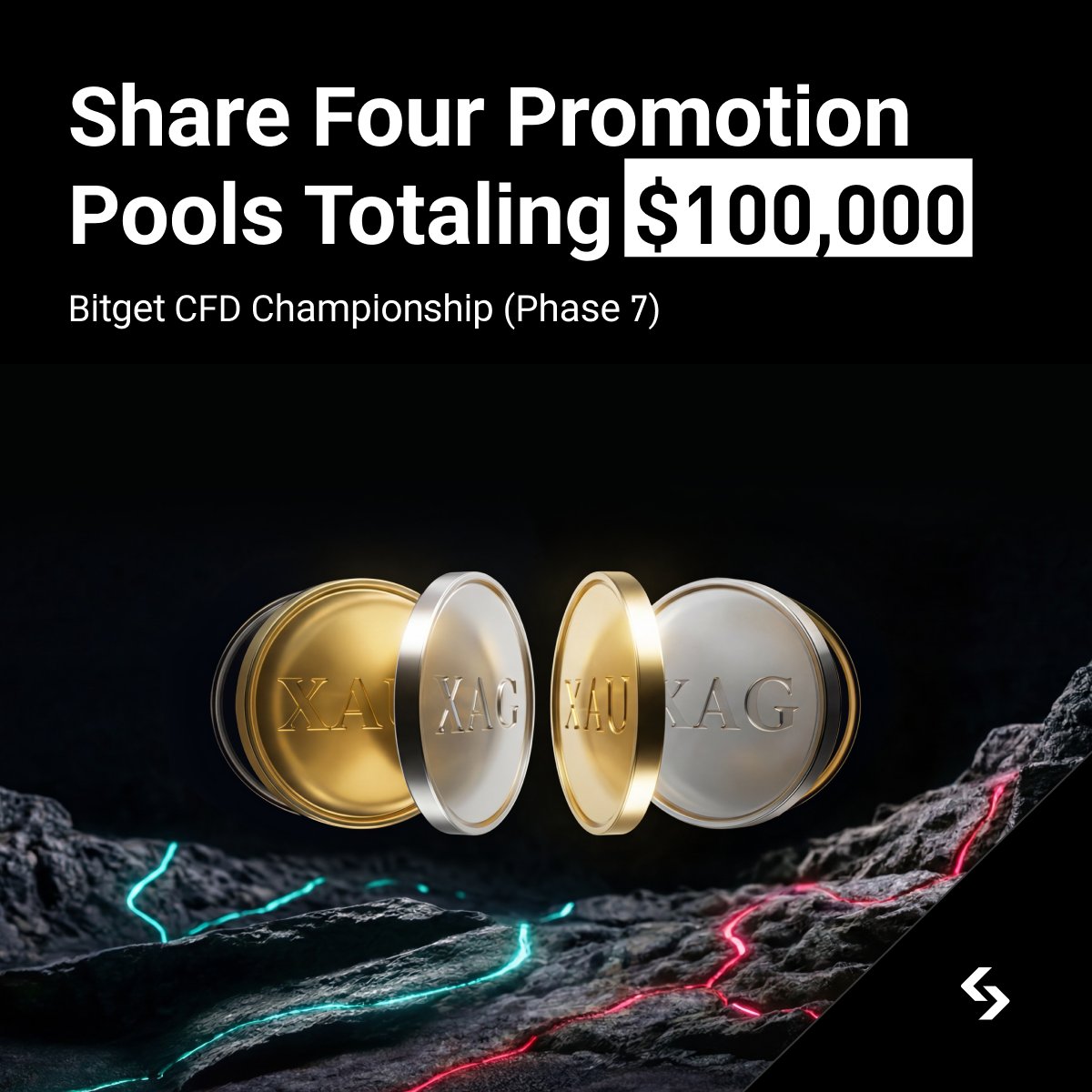 Bitget_TradFi's tweet photo. Join Bitget CFD Championship Phase 7 and compete for a $100,000 prize pool!

📅 Period: Jul 6, 13:00 – Jul 20, 13:00 (UTC)

> Trade CFD to unlock Mystery Boxes.
> Invite qualified new CFD users and both earn rewards.
> Climb the leaderboard and win up to $6,000.