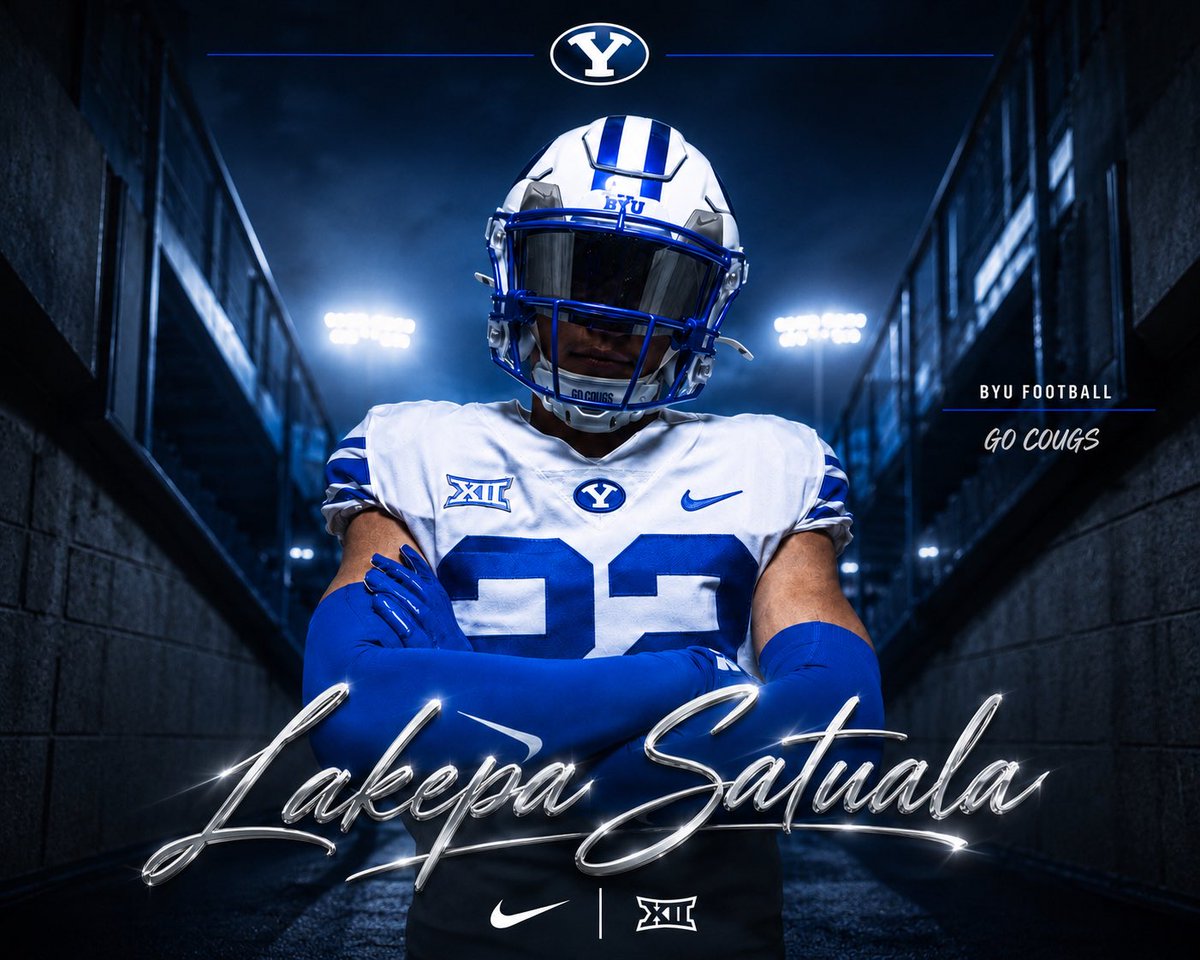 LakepaSatuala's tweet photo. I’d like to thank my family for all their love and support as well as everyone along the way. A huge thankyou to the Coaches at BYU for seeing my talent and potential.
All that being said I am so blessed and excited to announce that I have committed to BYU.
Cougs🤙
@BYUfootball https://t.co/ntGRpa2hhW