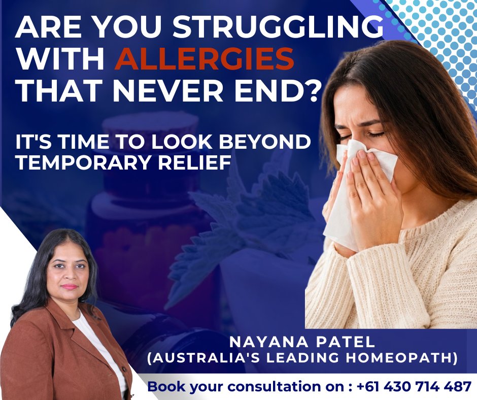 Sydneyhpathy's tweet photo. 🤧 Sick of Allergies Controlling Your Life?
Constant sneezing, itchy eyes, blocked nose, and endless medications can leave you exhausted. It's time to look beyond temporary relief.

https://t.co/5E45hSn1ea https://t.co/5eU1hVVDHu