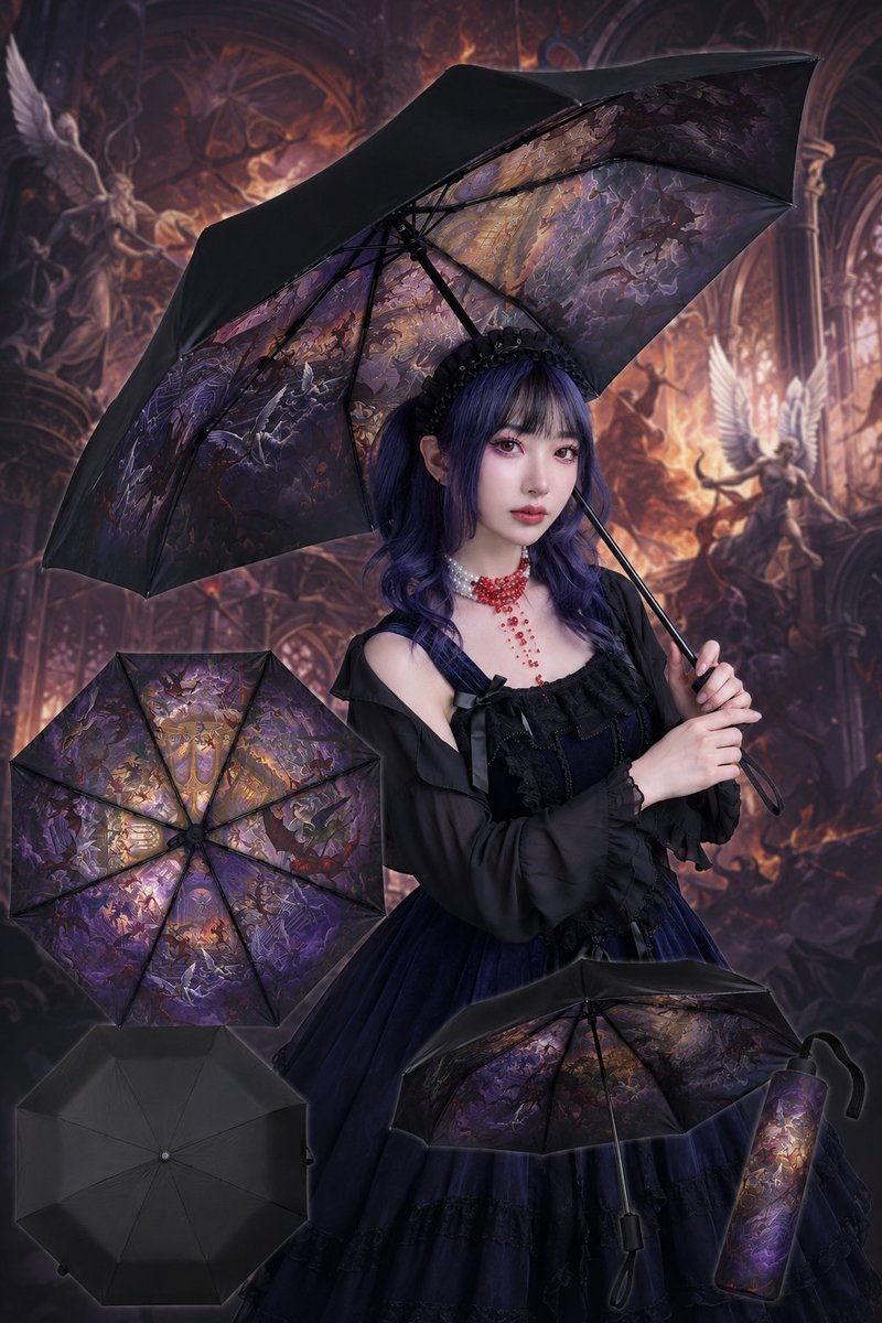Spider_Rock_Web's tweet photo. 完売していたSRWオリジナル 
🌧️☂️UVカット 折り畳み 傘☂️☀️

バージョンアップして再生産 完了！

ただいまより販売開始👼😈

▽Paradise Lost Umbrella▽
https://t.co/v53QtXrBVp https://t.co/75gg73N1Gv
