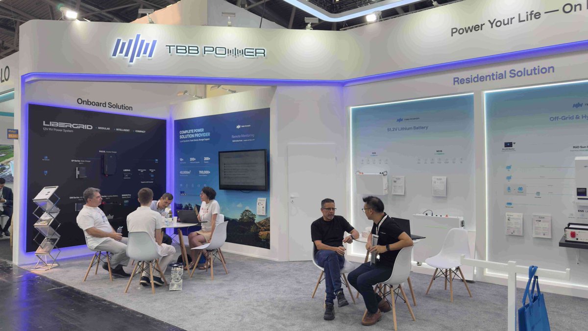 tbbpowerenergy's tweet photo. Intersolar Europe 2026 is over, but the momentum continues. This year, TBB showcased practical energy solutions for both European homes and RVs — from the RiiO Sun II hybrid ESS to the compact and quiet LIBERGRID 12V system.
Read the full article: https://t.co/ivn8nkelLW https://t.co/cuc734tzNx