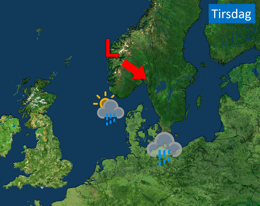 Kräftiges Tief über Skandinavien: Regen und Wind am Dienstag – ab Mittwoch Sonne