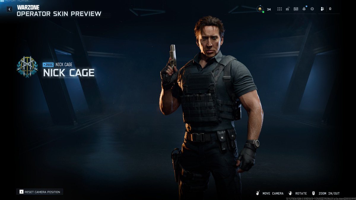 Betoatondo's tweet photo. Compré este operador de call of duty de Nicolas cage y aprovecho para dar mi opinión que nadie pidió:  Nicolás cage es buen actor pero a veces sus papeles no le aplican al contexto que lo rodea. https://t.co/stEBYjKnWD