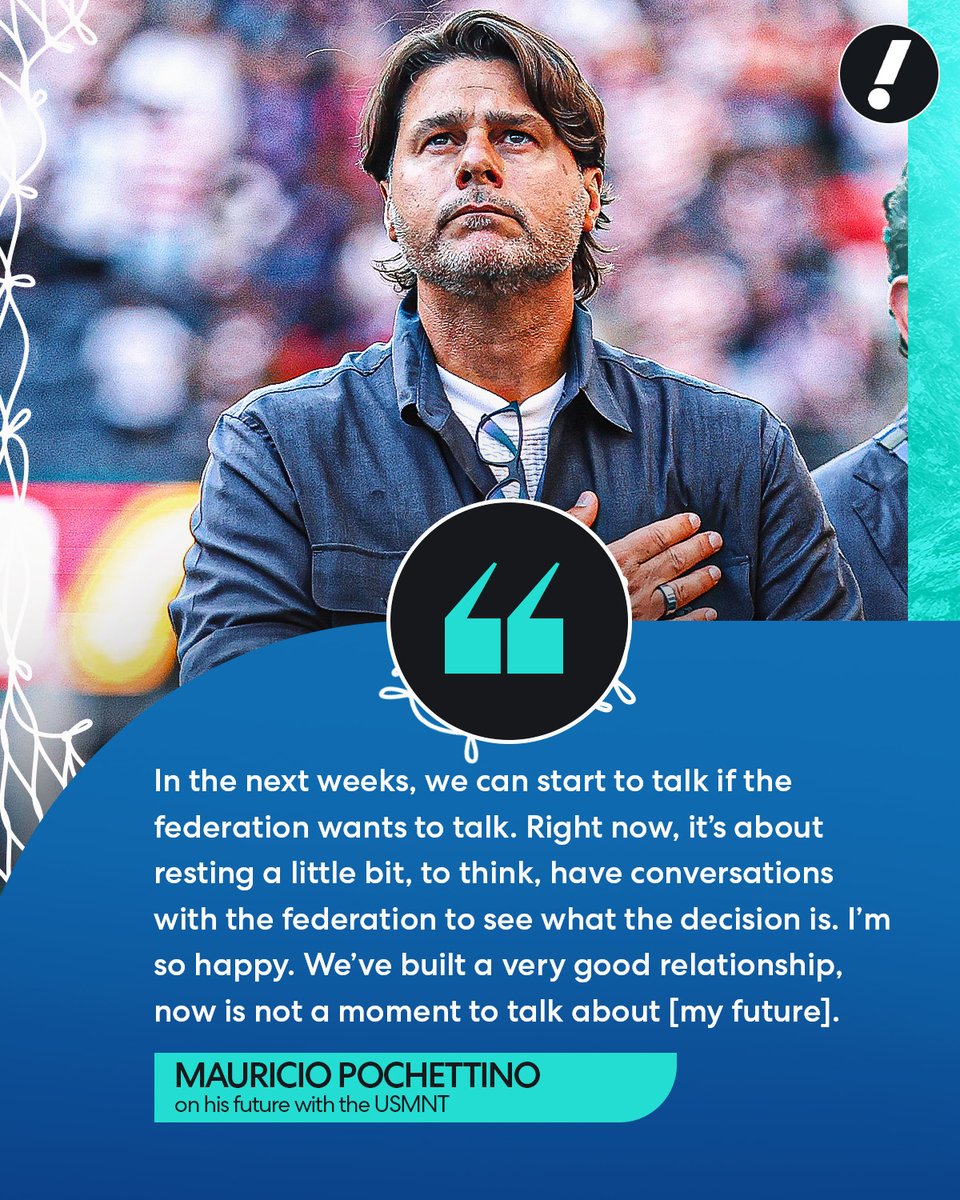 YahooSports's tweet photo. Mauricio Pochettino on his future with the USMNT. https://t.co/szLv5Nqchw