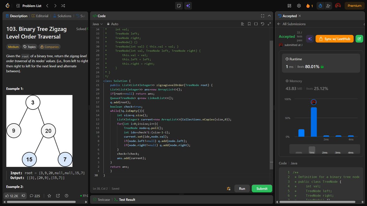 Subhraneel40939's tweet photo. Day 37✅ of 45 Days of SDE Sheet Challenge by @takeUforward_ @striver_79 with 4 Binary Tree Problems
✅LCA in BT
✅Check if two trees are identical or not
✅Zig Zag or Spiral Traversal
✅Boundary Traversal
#SDESheetChallenge #DSA https://t.co/WkLXgH7wNn