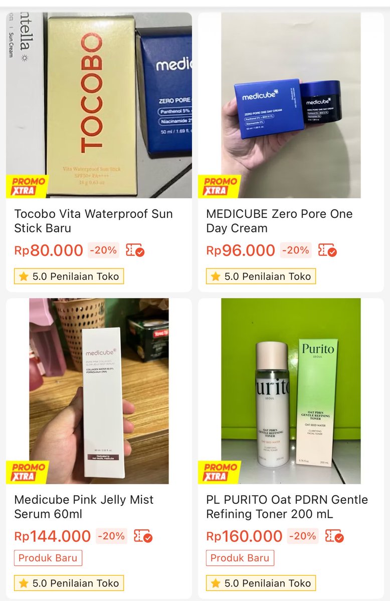 thinkerbeluck's tweet photo. Wts skincare korea NEW ada purito, medicube, tocobo
Lagi ada disc nih guys buruan checkout yuk
https://t.co/EoGMo1ruIJ https://t.co/u8RktLSUT2