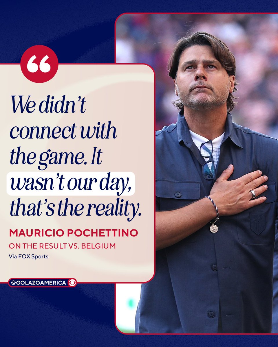GolazoAmerica's tweet photo. "No excuses, no arguments. We didn't show what normally this team can show." - Mauricio Pochettino https://t.co/xasoEj4Y38