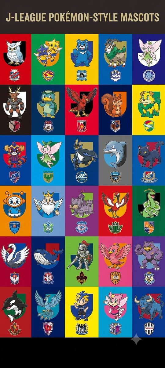 ThanksFrontale's tweet photo. 「マスコットをポケモン風に描いて」
とAIにお願いしたらこうなりました

#ポケモンJリーグ https://t.co/uUK1c3SCHB
