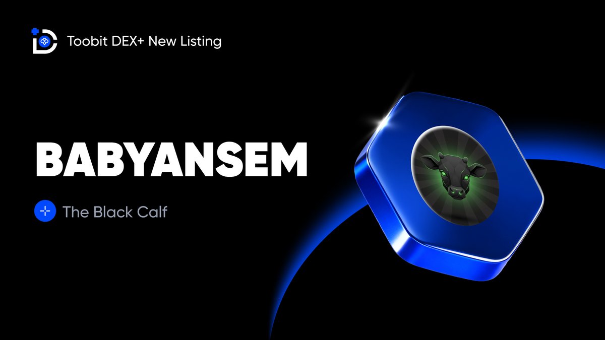 ToobitDexPlus's tweet photo. ⚡Trade alert!
#BABYANSEM is now live on Toobit DEX+.
Start trading this unique token today!
More➡️ https://t.co/Uc4IcyqYPd
#ToobitDEXPlus #TheBlackCalf https://t.co/icCP5KEUV9