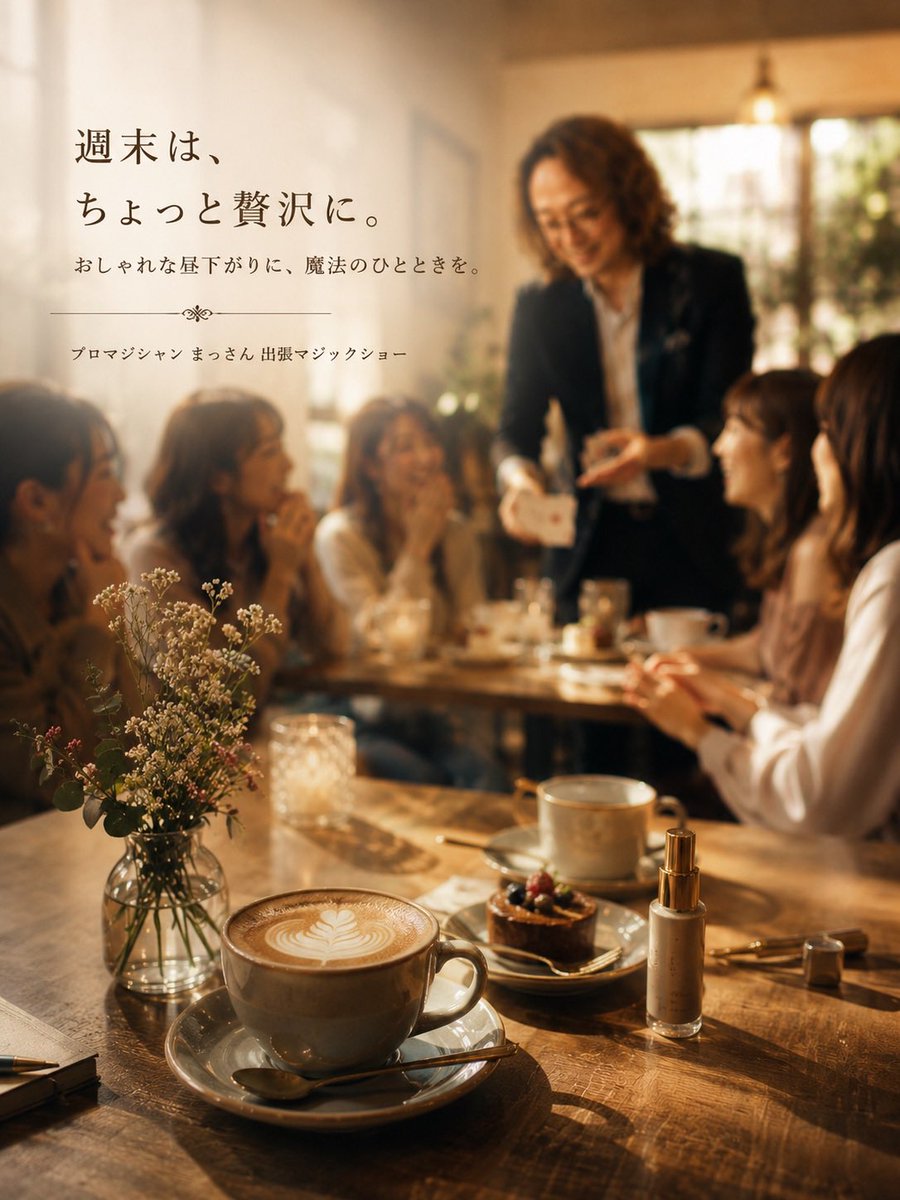 e9bo24's tweet photo. 女子会のお供にマジックショーはどうですか？

いつものカフェで一生話題にのぼる贅沢時間をお楽しみください

パンケーキ美味しそうだな〜って
ちらちら見ながらマジックします https://t.co/Uj9y25x4Uv