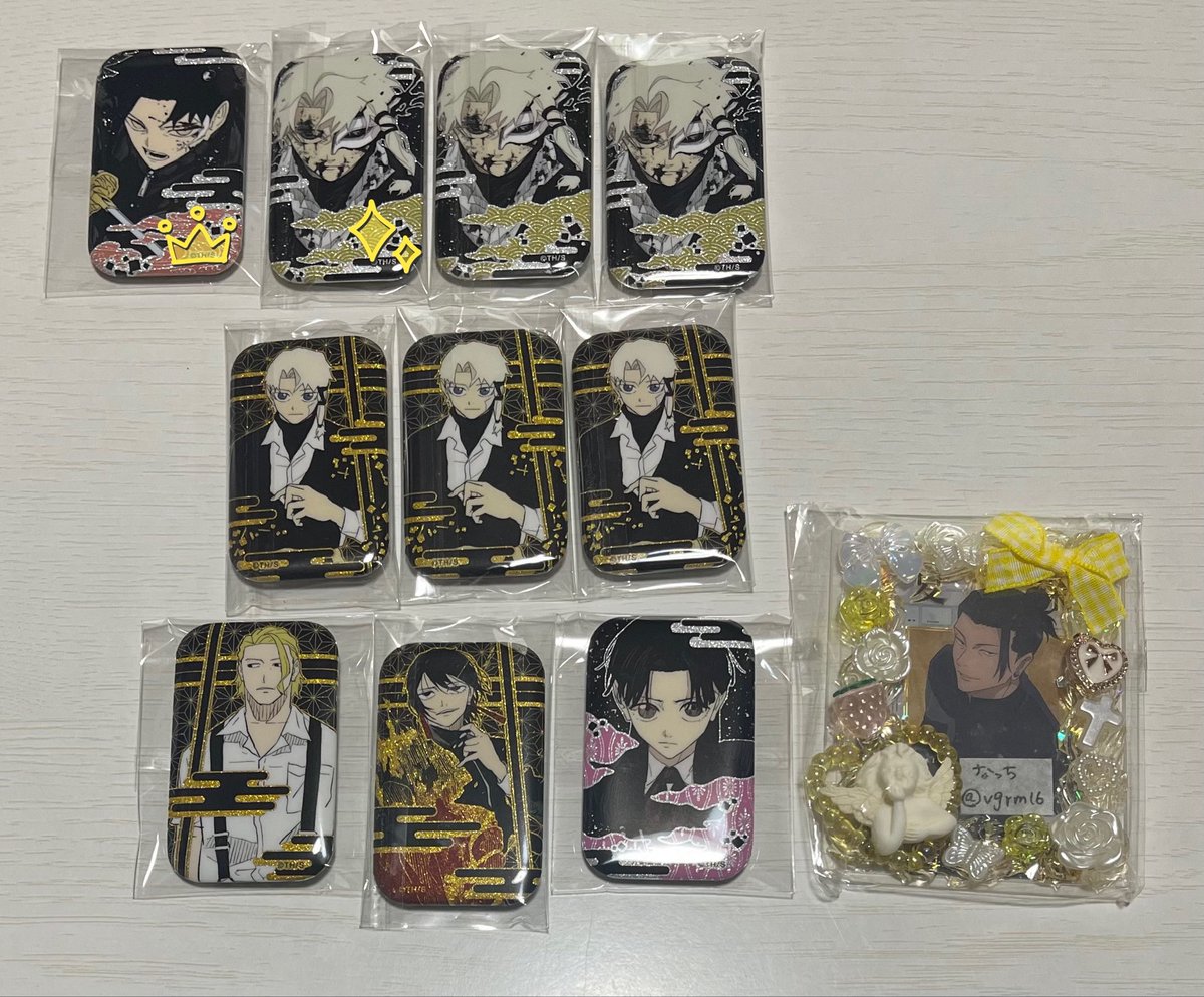 vgrm16's tweet photo. 【譲渡/交換】カグラバチ 蒔絵風スクエア缶バッジコレクション 第1弾

【譲】☆千鉱 ︎ 伯理 柴 ✧︎緋雪 *イヲリ

【求】定価(+送料)>>>シルバー缶 緋雪

条件リプ参照
郵送でのお取引
初回様はプロカご一読ください

お声掛け意志のない♡、ブクマ×
↓↓↓ https://t.co/NJCkxEUdF5