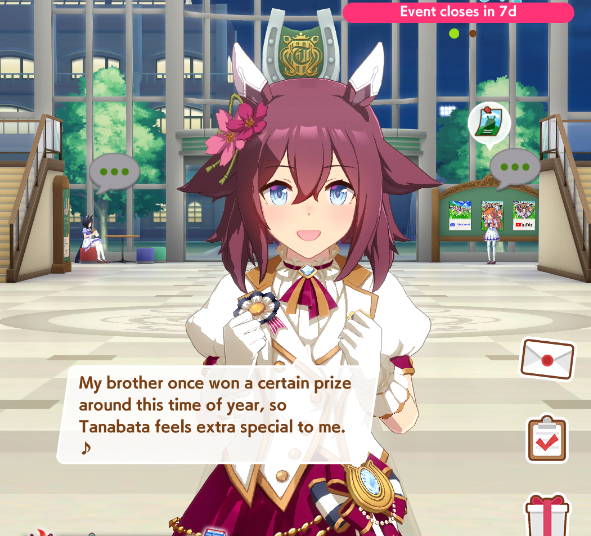 umadotguide's tweet photo. The Tanabata/ Star Festival is happening right now in Japan! Your Umas will have a new voiceline in the lobby relating to the festival. 

You only need to unlock it on one Uma to unlock them all!

Check out our link below to view other voicelines and share your favourites. https://t.co/WU41BLRDF8