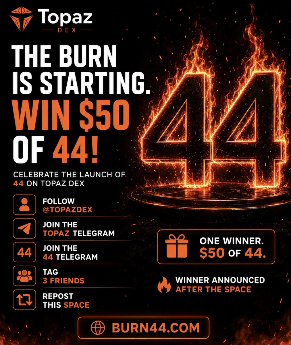 Stinger68K's tweet photo. 🚀 BNB SEASON is back this Tuesday!
Join us for another Topaz X Space as we discuss everything happening across the Topaz ecosystem.
This week we'll also be talking about the official launch of 44—our new deflationary showcase built on Topaz DEX that demonstrates what's possible when building on Topaz.
🔸 Topaz updates 🔸 44 launch 🔸 BNB ecosystem 🔸 Builders & new projects 🔸 Market insights & community Q&A
🗓️ Tuesday | 16:00 UTC
Hit Set Reminder and join us live. See you there! 🔥
#Topaz #44 #TopazDEX #BNBChain #DeFi #BuildOnTopaz