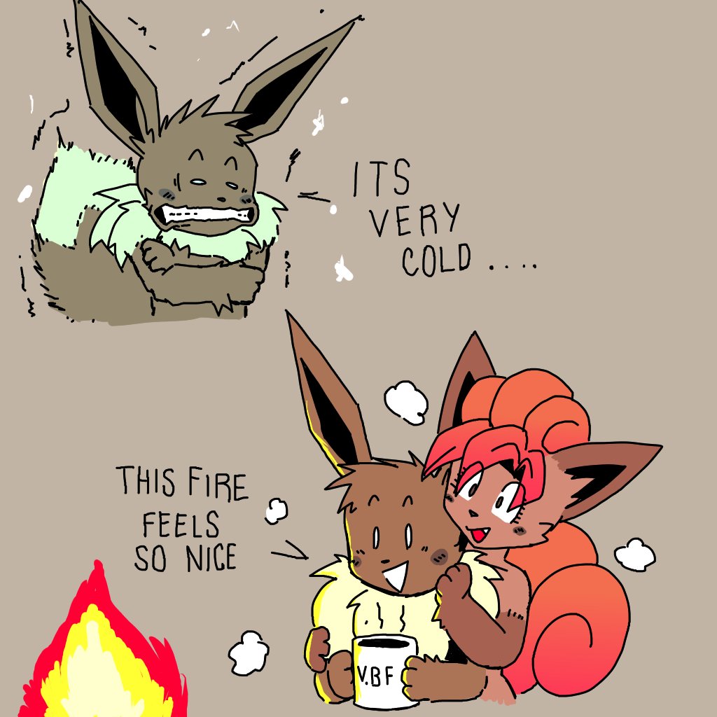 JIStheFox's tweet photo. 🔥😺🦊

#eevee #vulpix #pokemon https://t.co/HPschEjfpD