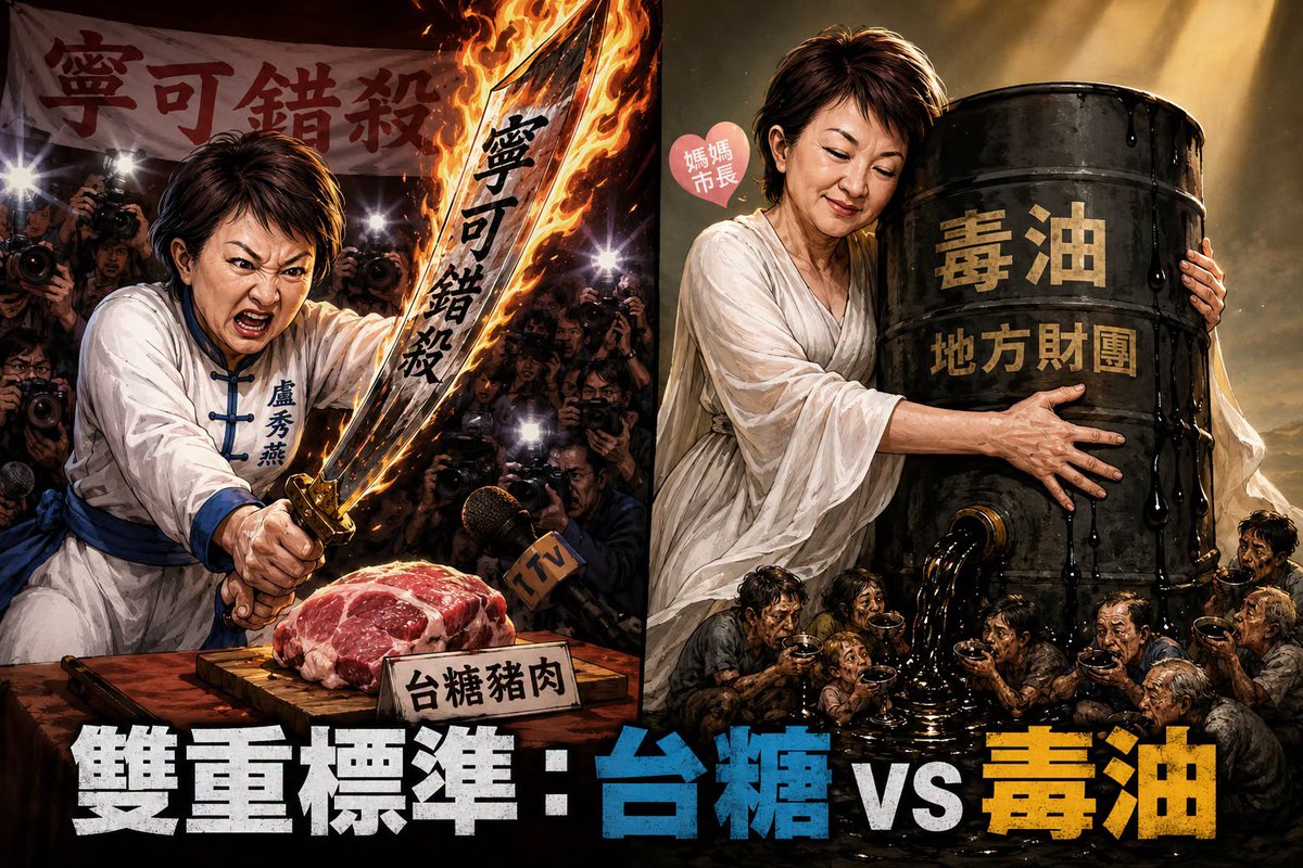 jacky5233's tweet photo. 媽媽執政三必取，市長人人皆可為
一必取『鐵腕執法』
致癌物超標4倍、1,300公噸毒油流向全台，依法本來就該停工、本來就該下架！這叫【基本行政義務】，不叫『鐵腕作風』。
全文詳
https://t.co/dUAlAnlfJl https://t.co/4btuthsklt