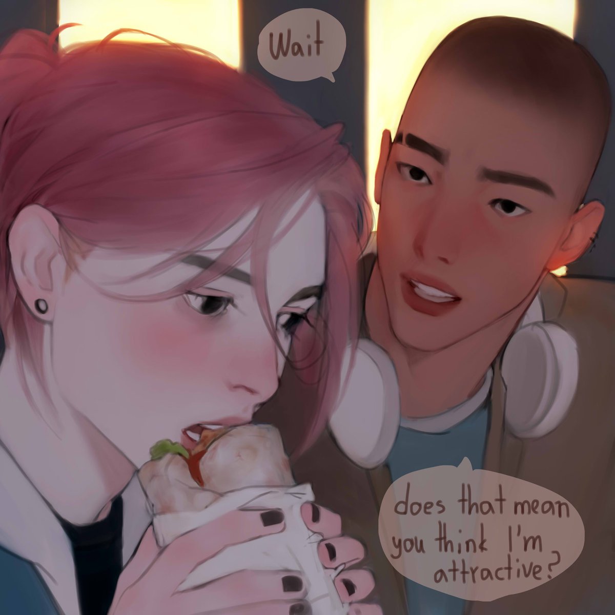 miwimother's tweet photo. the way adil is so insecure about how scary he looks and was so happy that jay found him attractive😭😭😭 https://t.co/2J35vbWi7A