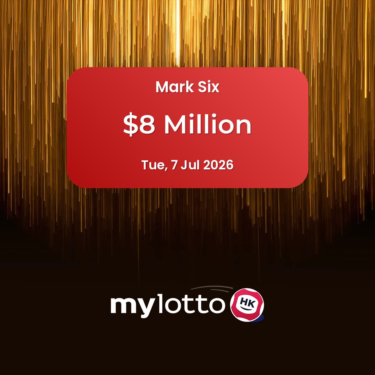marksixapp's tweet photo. 💸 Your friendly reminder that you could be rich 💸
💰 The Mark Six jackpot on Tuesday is $8 Million - that's a lot of avocado toast
🎲 Odds of winning are terrible, but we assume your bank balance is worse
#Jackpot #MarkSix #Math https://t.co/ZVSFGprpgl