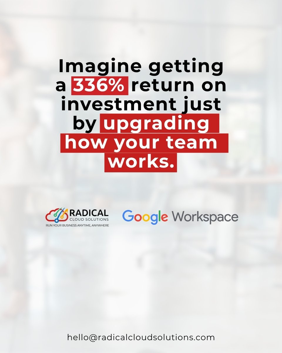 rcs_cloud's tweet photo. Sometimes the biggest results come from the simplest changes. Improve productivity, collaboration, security and reduce IT costs with Google Workspace. Discover what's possible. Contact Radical Cloud Solutions: hello@radicalcloudsolutions.com https://t.co/uigK2ul9nU