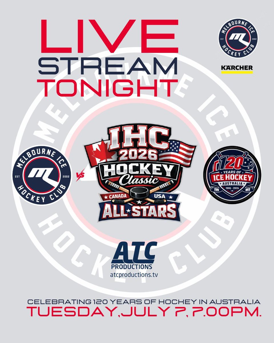 melbourneice's tweet photo. Couldn't get tickets to the game tonight? We have you covered, watch our ATC live stream on ~ https://t.co/gqAYnp50Zg https://t.co/Ac02JJt65v
