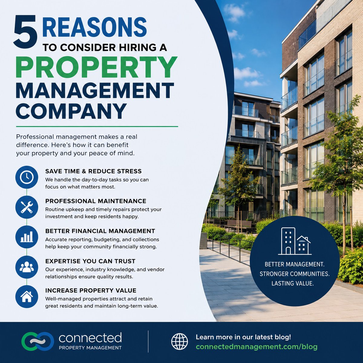 ConnectedPM's tweet photo. Managing a property takes time and expertise. Discover 5 reasons to consider hiring a property management company to improve maintenance, finances, and resident satisfaction.
👉https://t.co/rFs0ci7tTN

#PropertyManagement #HOA #CondoManagement #ChicagoRealEstate #PropertyManagers https://t.co/dN52cBqMZu