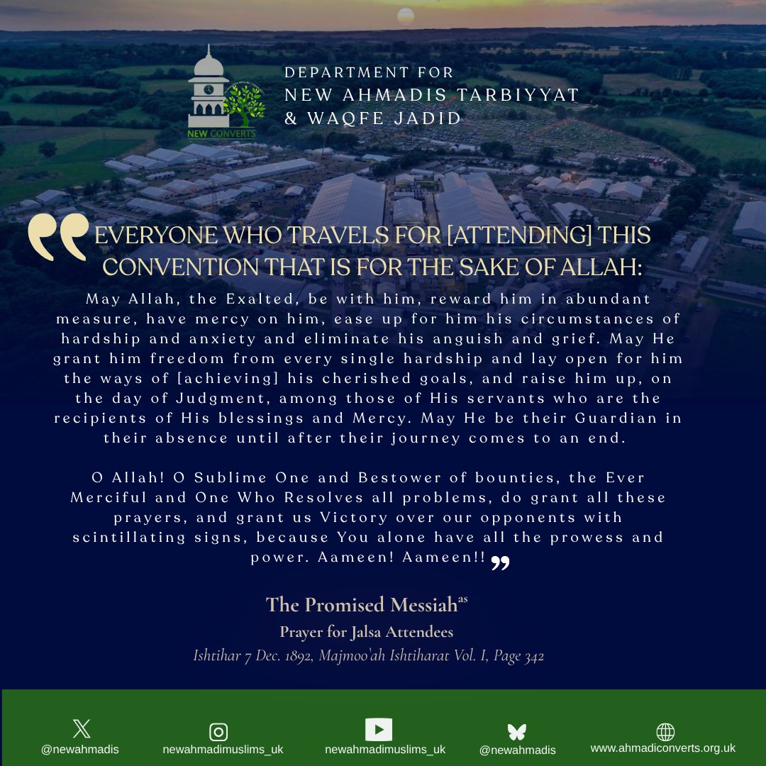 NewAhmadis's tweet photo. The Promised Messiah's (as) prayer for Jalsa Salana attendees. 
https://t.co/5dy19aGuCM https://t.co/infXtnZYVV
