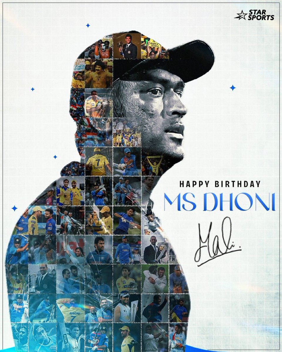 LuckyLokAce's tweet photo. It's 7th July. Here are 7 reasons why he's Thala for a reason! 💙

🏆 The trophies
🚁 The Helicopter Shot
🧤 Lightning-fast stumpings
☝️ The Dhoni Review System
🏟️ Roaring stadiums
⚡ Thrilling finishes
💛 Yellove

Happy Birthday, #MSDhoni! 🙌 https://t.co/t6Swy3aImj