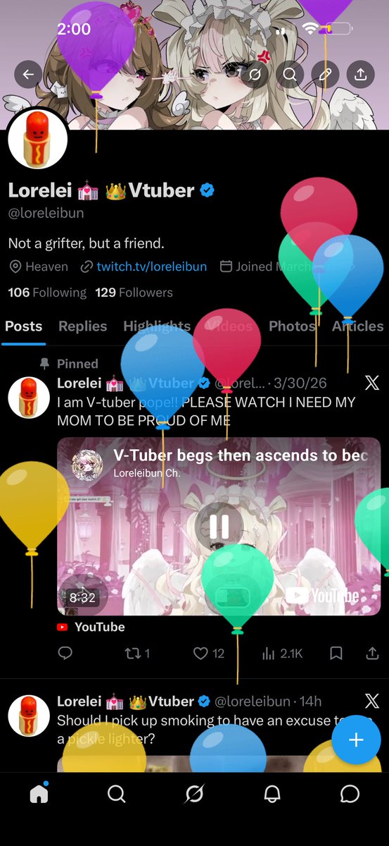 loreleibun's tweet photo. PLEASE COME TO MY BIRTHDAY DEBUT STREAM ITS ALL I HAVE BESIDES THIS TWO DOLLAR SEVEN ELEVEN HOTDOG https://t.co/oSHSMdFAIq