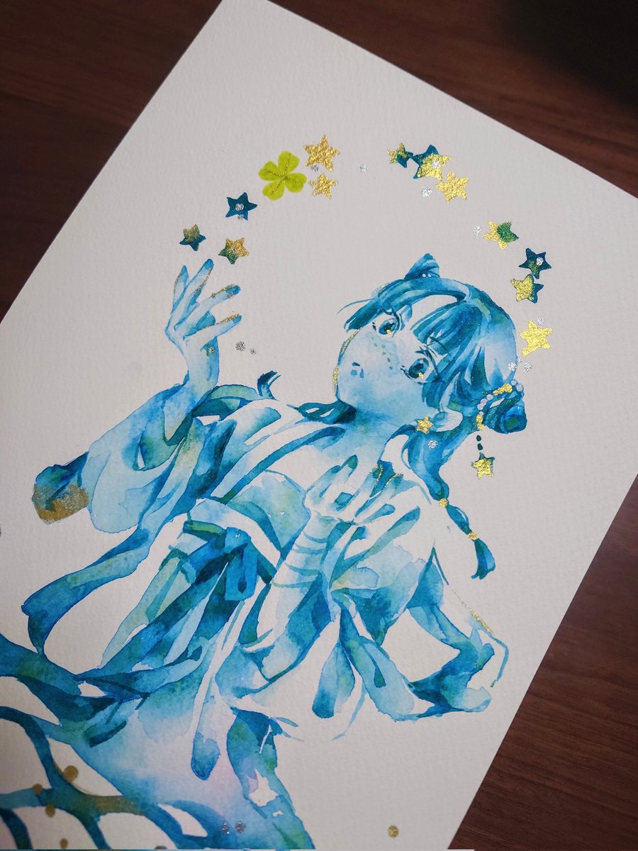 原画はキラキラさせてる