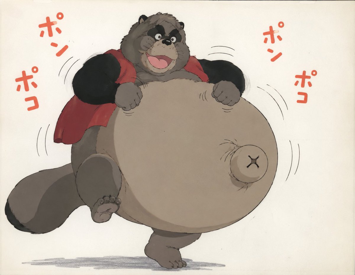 FINEHEATart's tweet photo. 平成狸合戦ぽんぽこの没シーン？

#腹太鼓　#腹鼓 https://t.co/rOdkrd0rtg