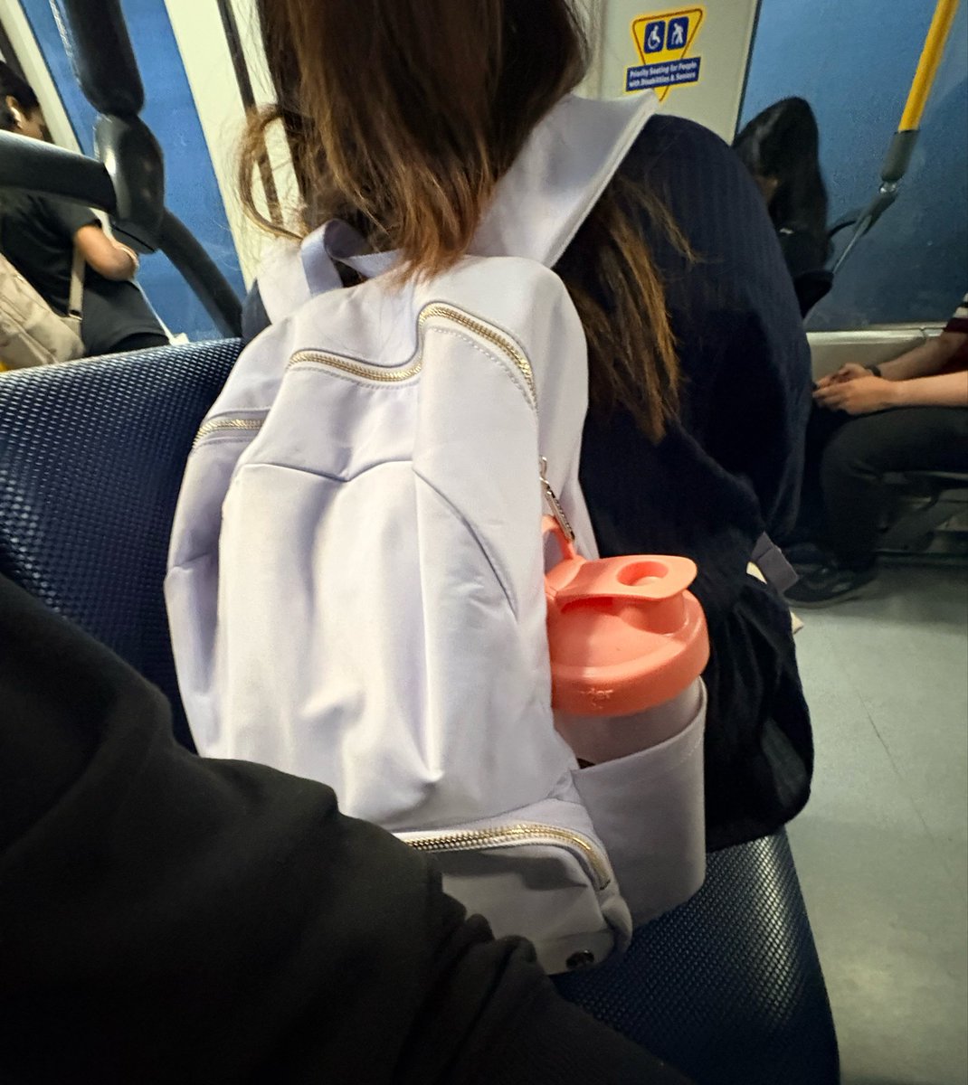 Mical25's tweet photo. @TransLink #transitriders i hate when people do this. Learn so manners. I’m not a wall to lean against. #translink #vancouver #shameful https://t.co/3IcV1eIzlF
